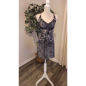 Sky Cheetah floral print Dress